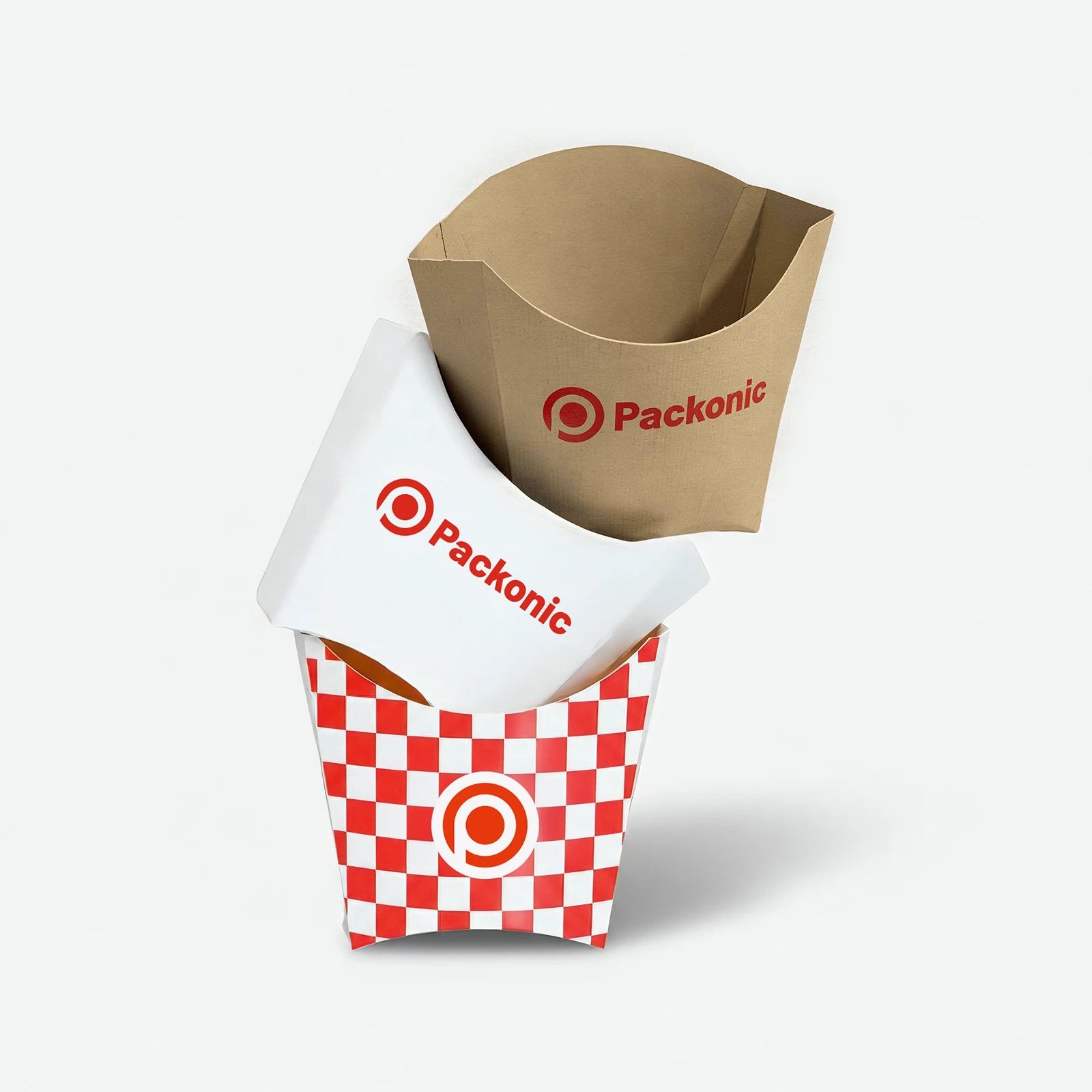 Custom Printed French Fry Boxes - White