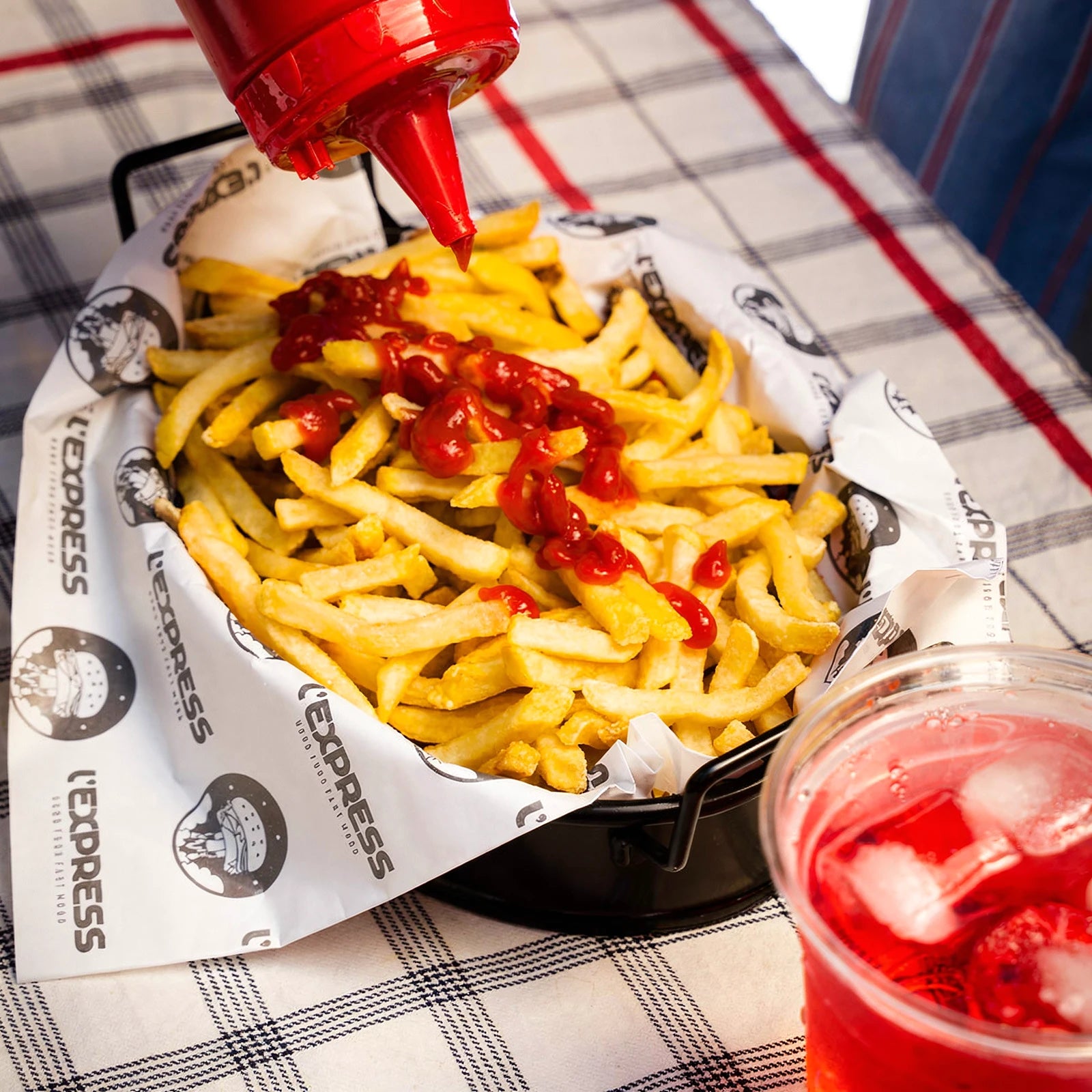 Custom Printed Basket Liner - White