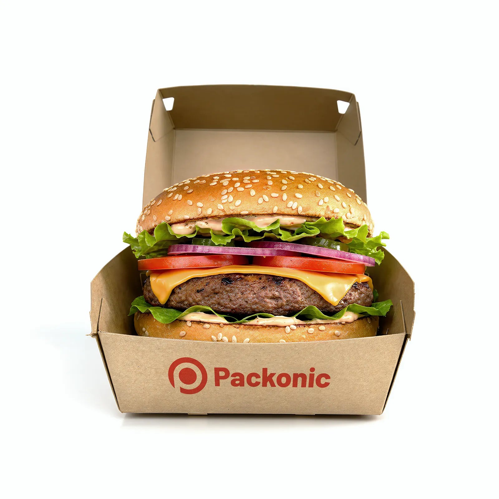 Custom Printed Burger Box - Kraft