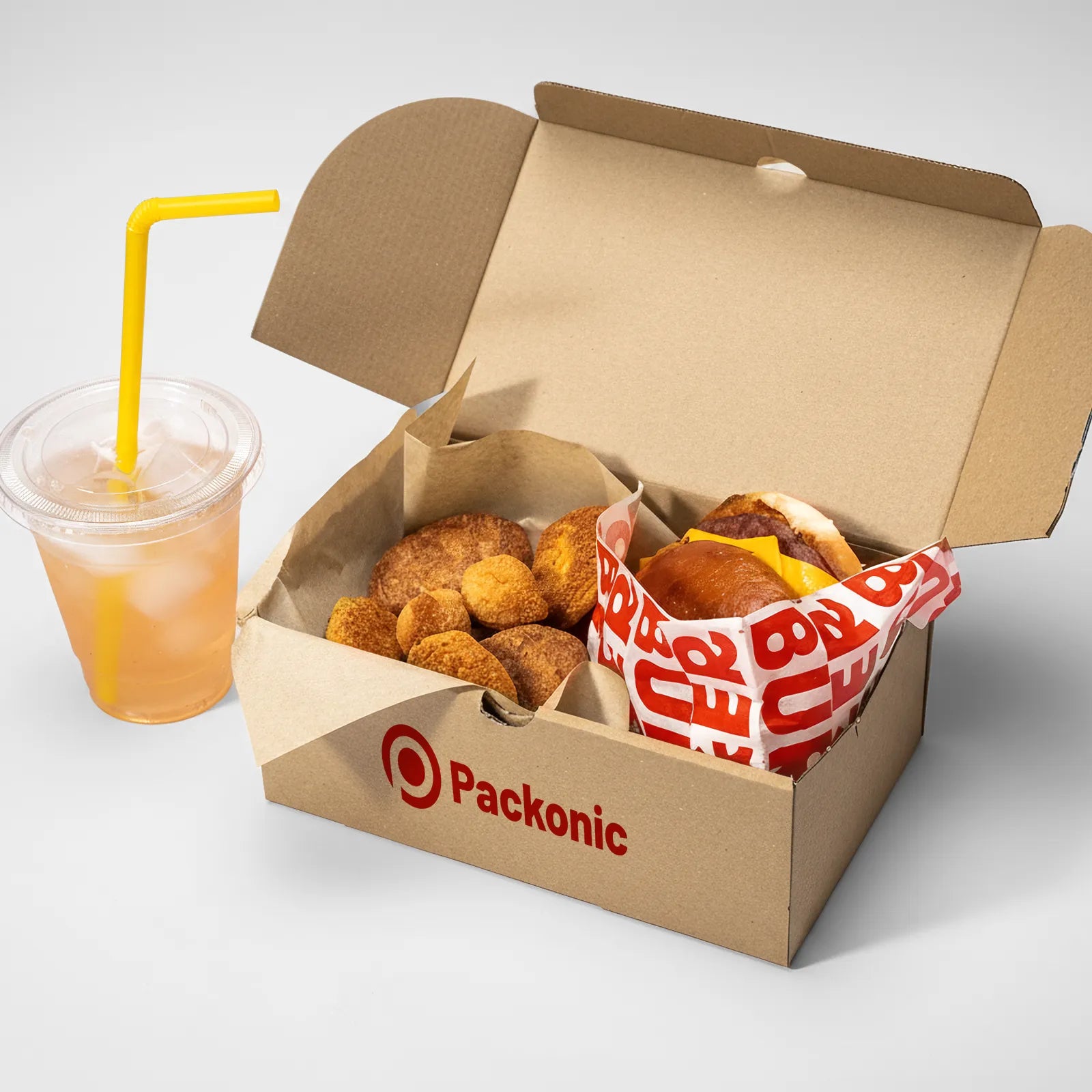 Custom Printed Burger Meal Box - Premium - Easy Assembly