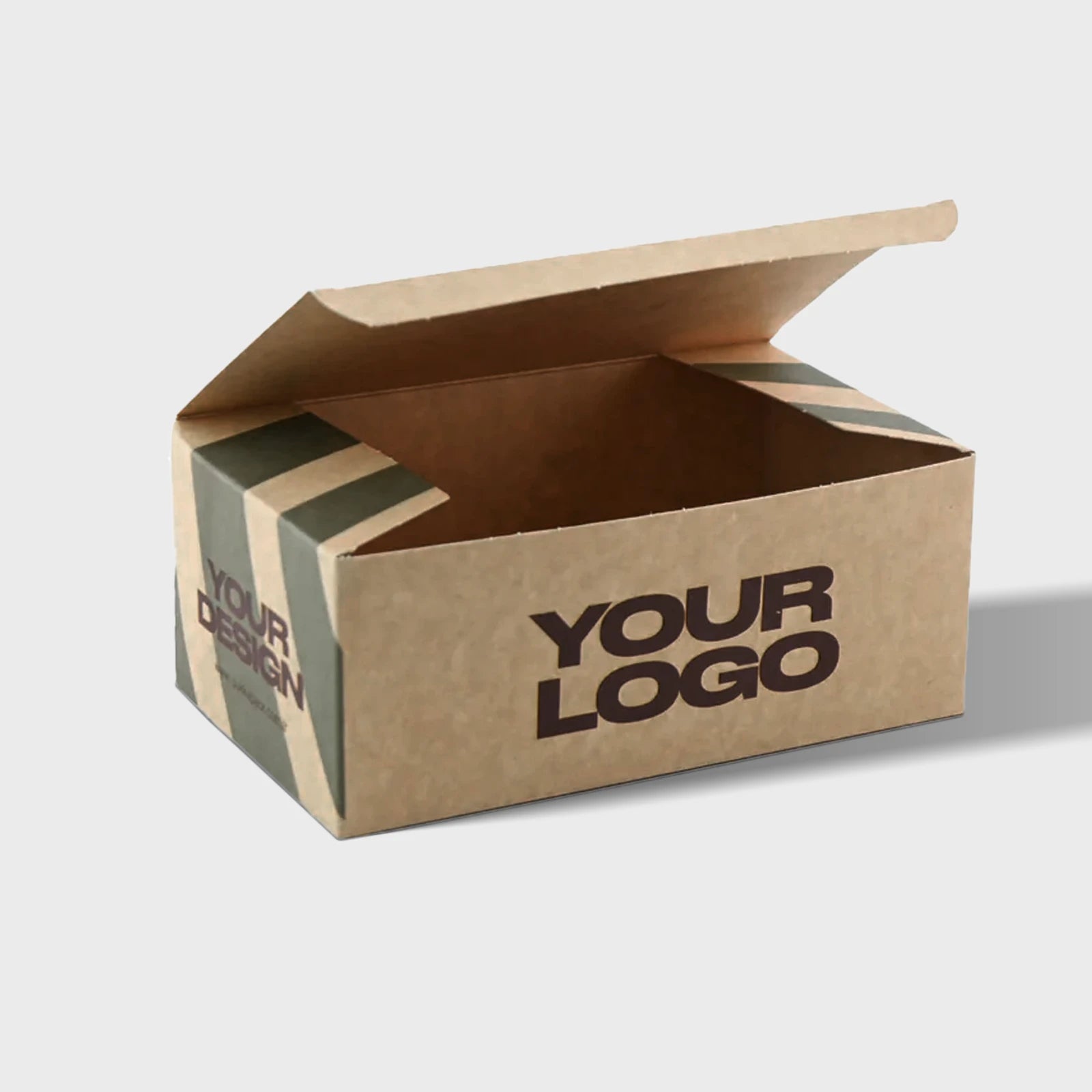 Custom Printed Food Boxes - Lock Bottom - Foldable - Kraft