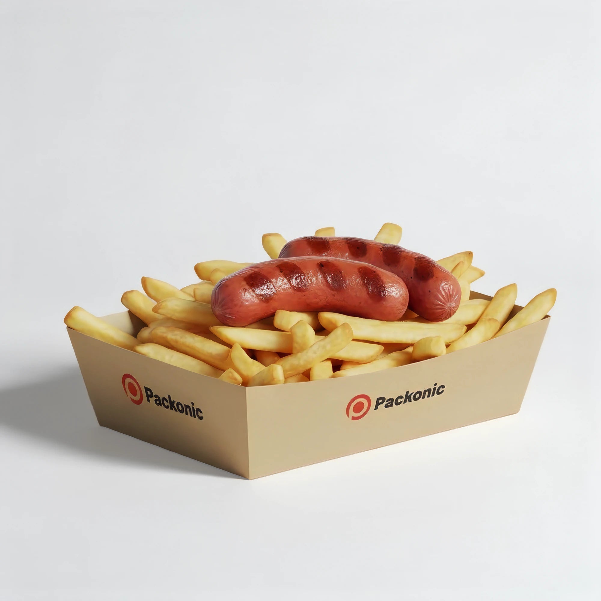 Custom Printed Paper Food Tray - Kraft