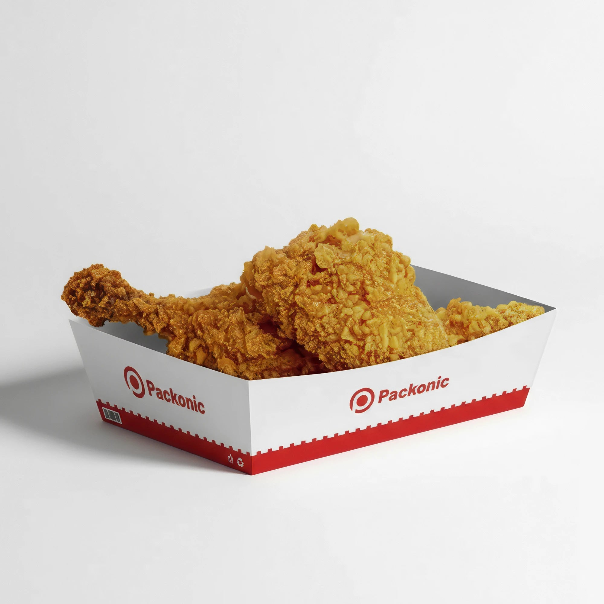 Custom Printed Paper Food Tray - White