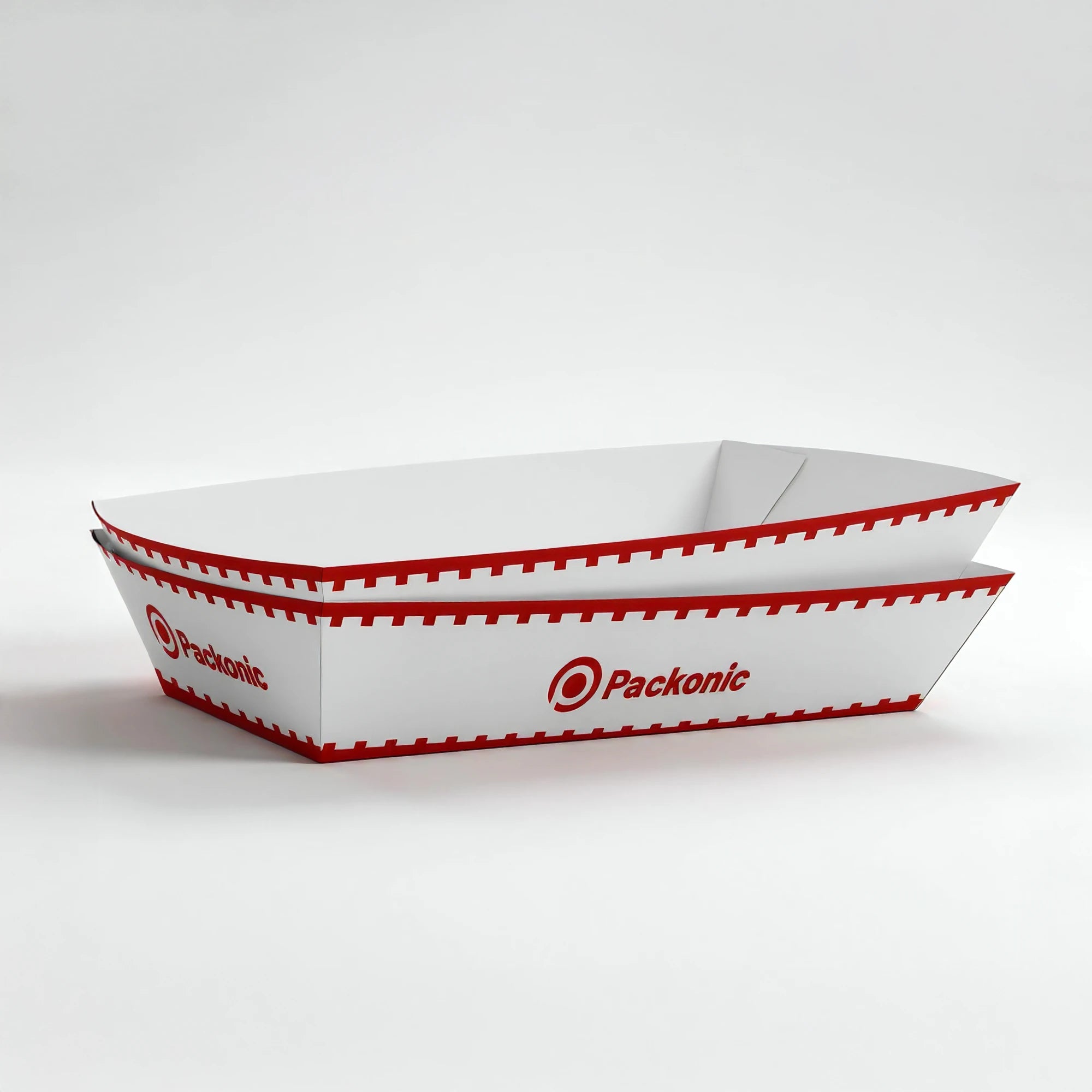 Custom Printed Paper Food Tray - White