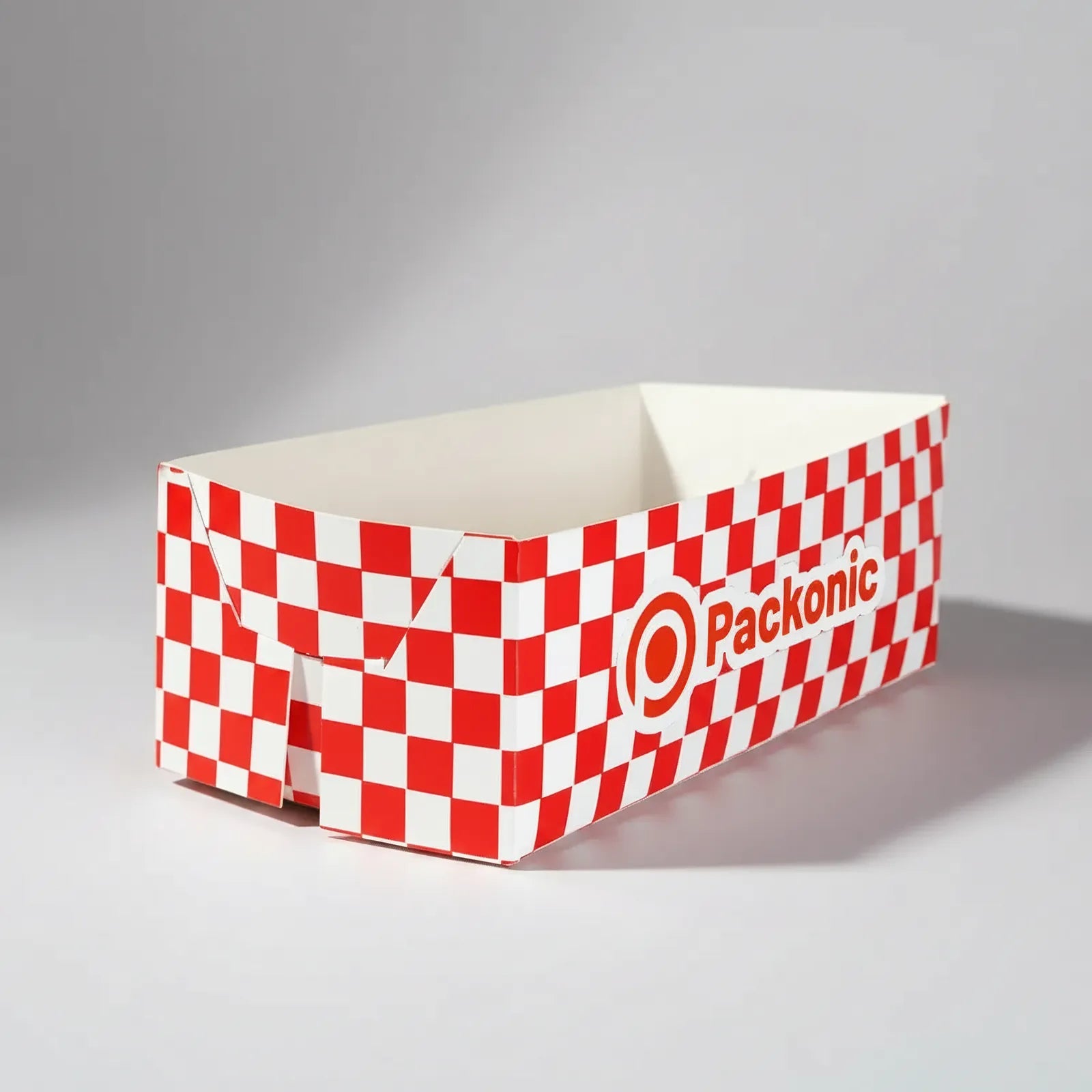 Custom Printed Paper Food Tray - Easy Assembly - White