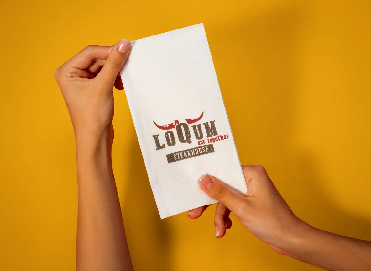 25 x 25 cm Napkin - 2 Layer - White