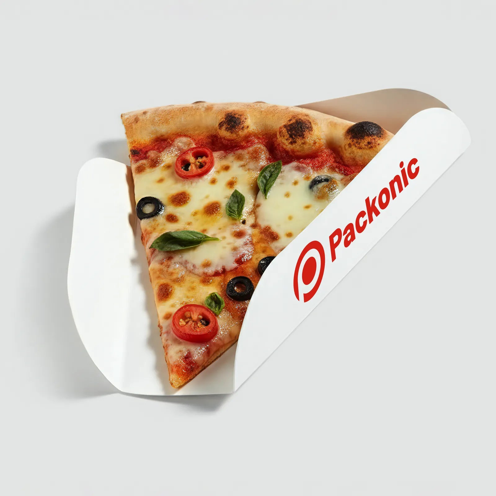 Custom Printed Pizza Slice Tray - White