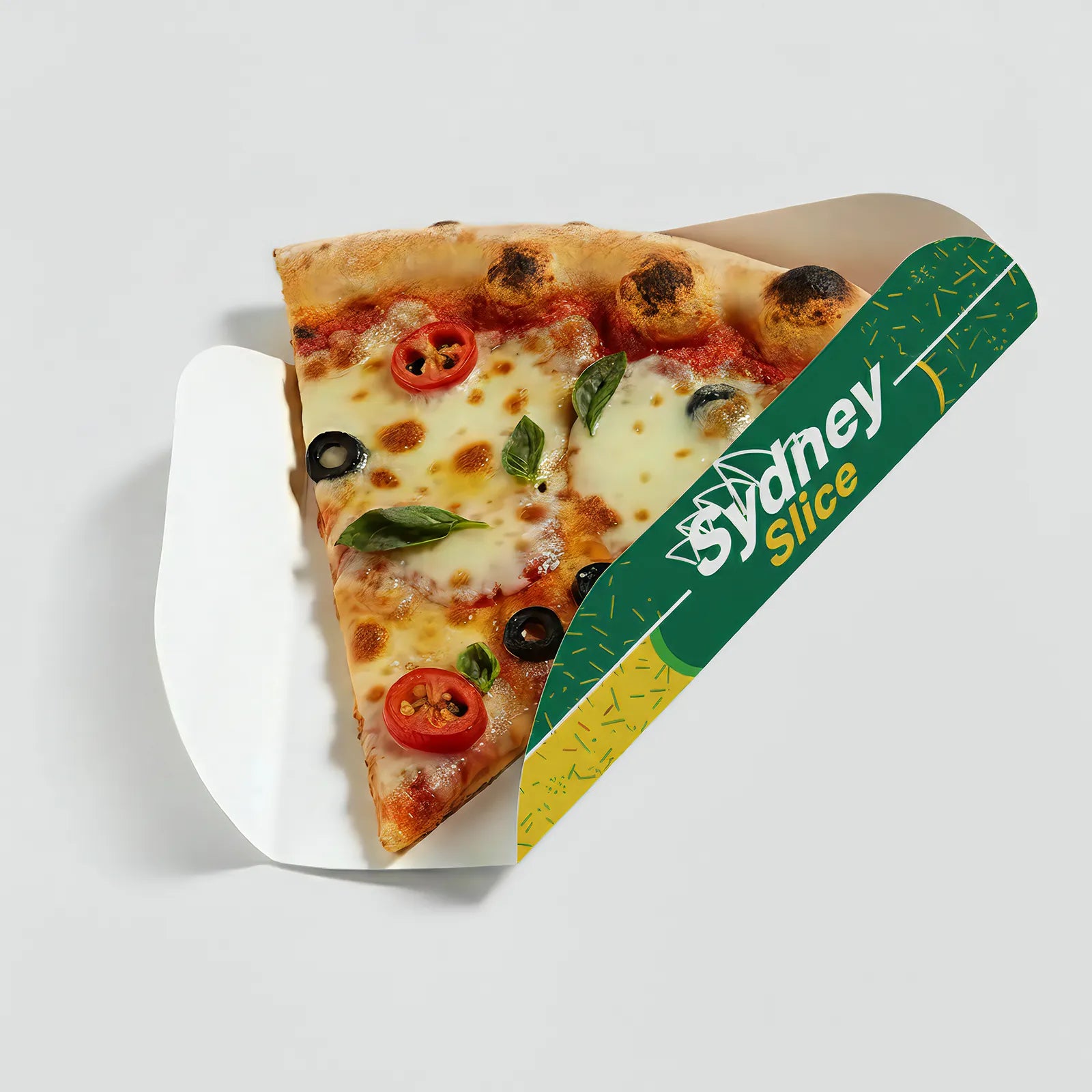 Custom Printed Pizza Slice Tray - White