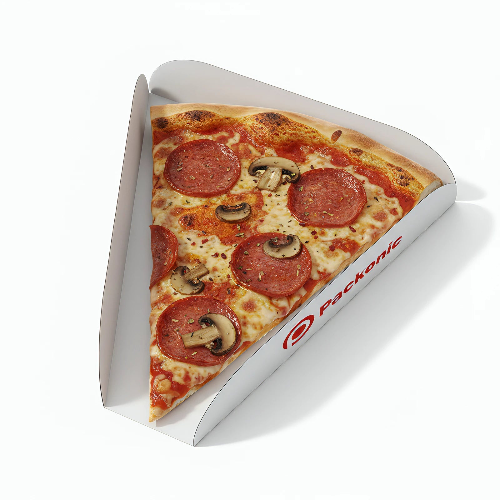Custom Printed Pizza Slice Tray - White
