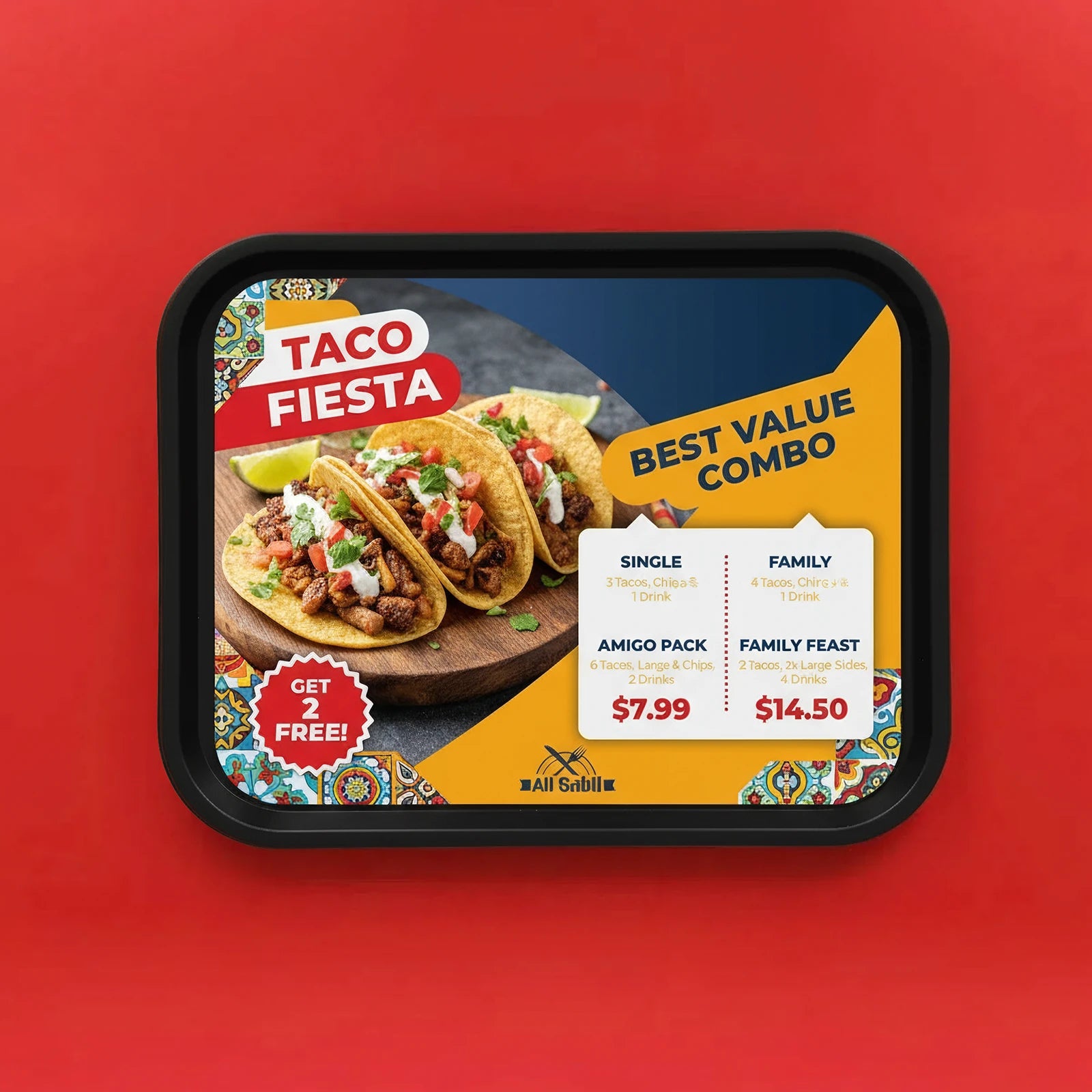 Rounded Edge Tray Liner - 115 gsm - Matt Paper