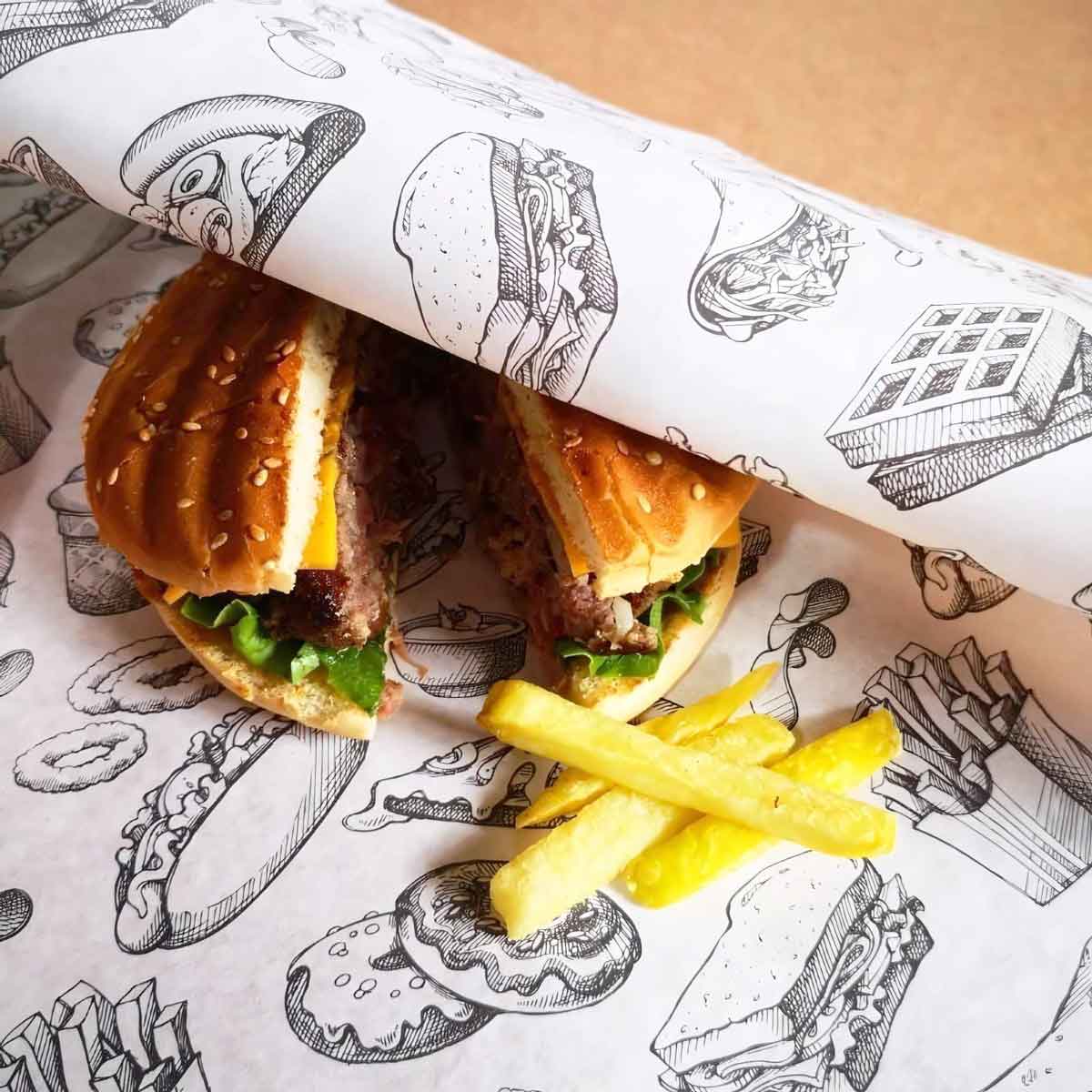 Custom Printed Greaseproof Paper - White