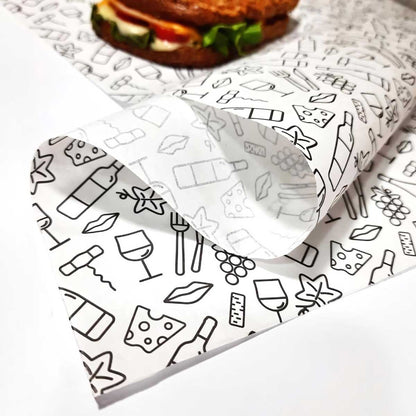 Pre-Designed Greaseproof Papers (33 x 50 cm)