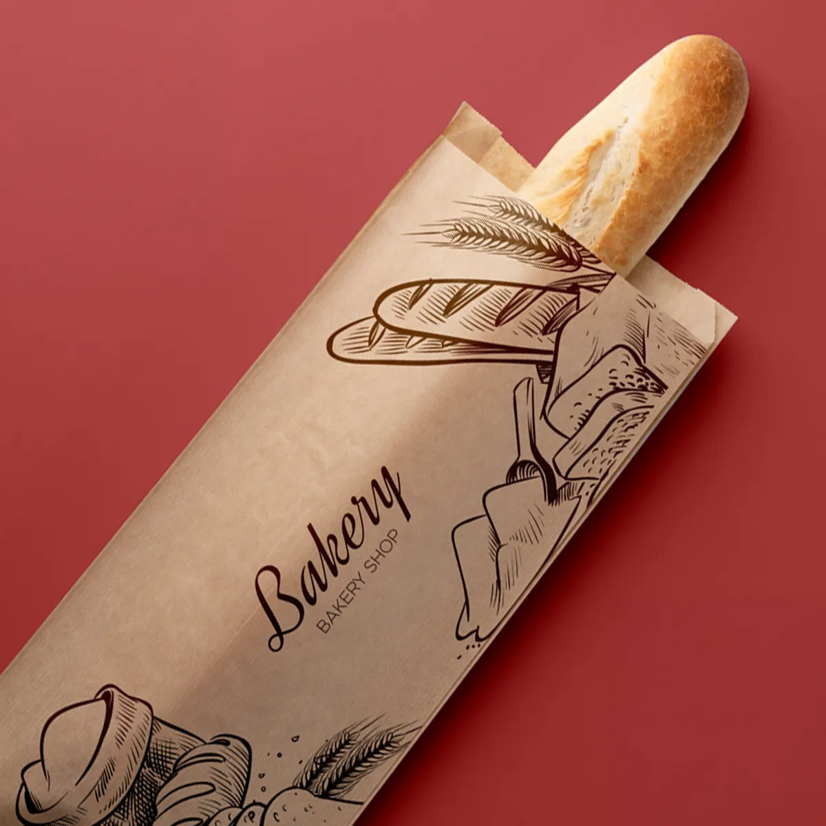 Custom Printed Bread Bags - Kraft