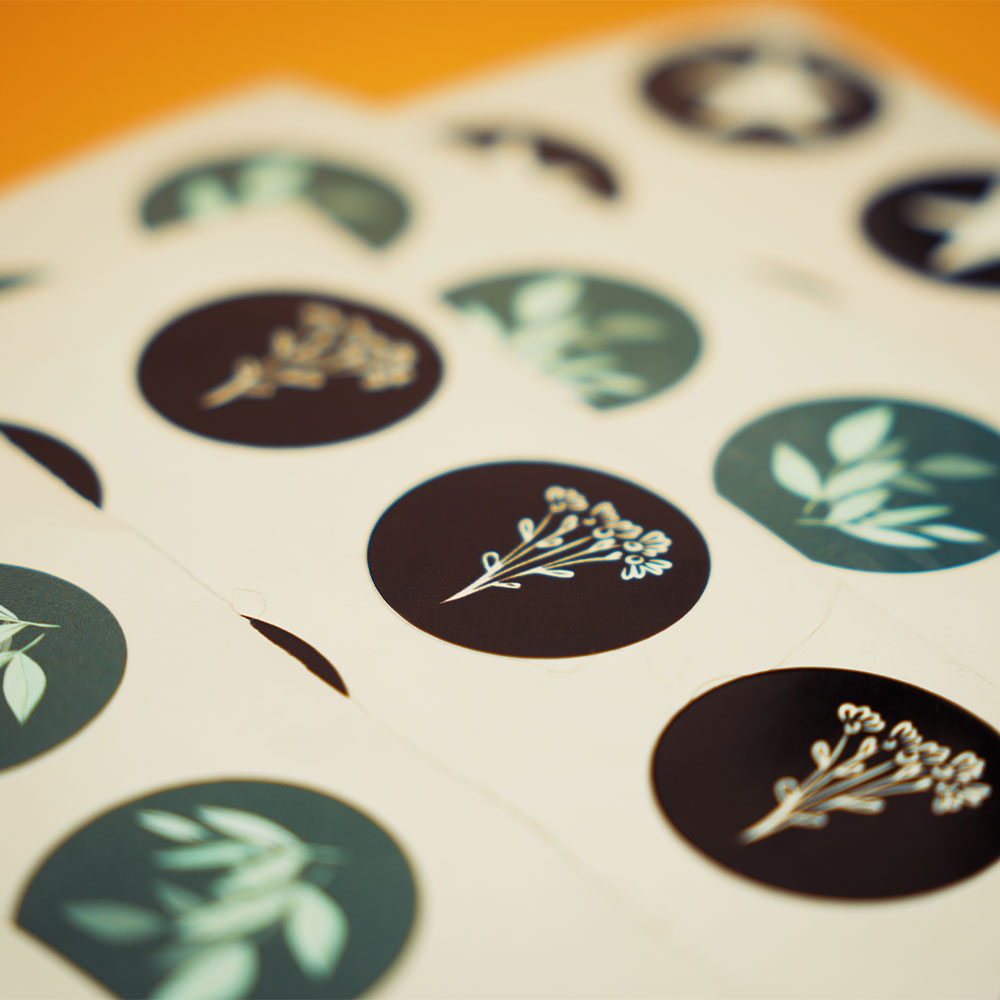 Runde Sticker 