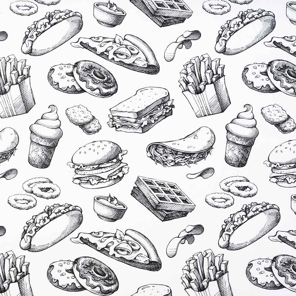 Pre-Designed Greaseproof Papers (33 x 50 cm)