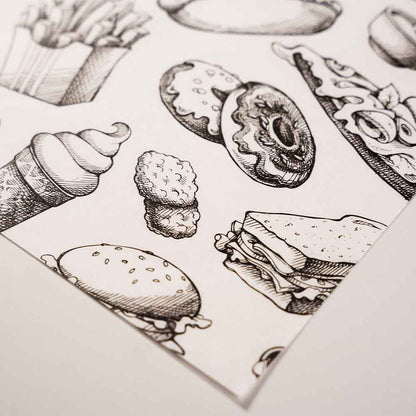 Custom Printed Greaseproof Paper - White