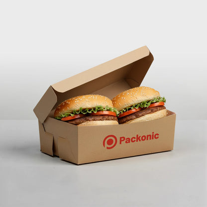 Cajas para Menú de Hamburguesa | Fácil de Montar | Kraft