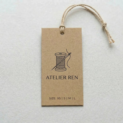 Rechteckige Hangtags | Braun