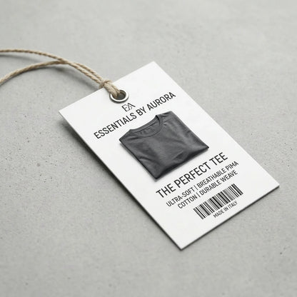 Rechteckige Hangtags | Weiss 