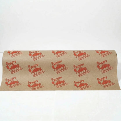 Printed Roll Greaseproof Paper - Brown - 1 Colour Custom Printing