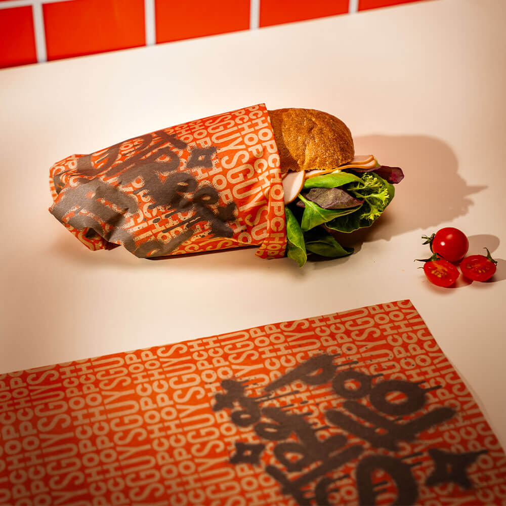 Custom Printed Food Wrapping Paper - Brown