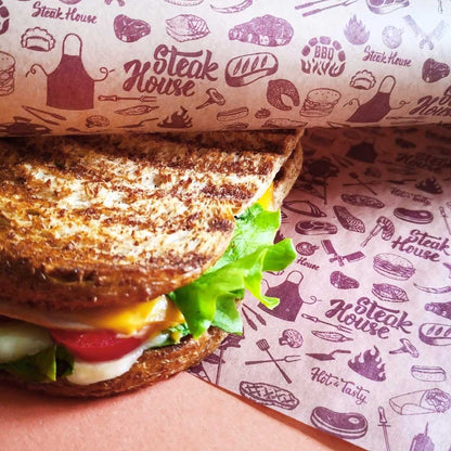 Custom Printed Food Wrapping Paper - White